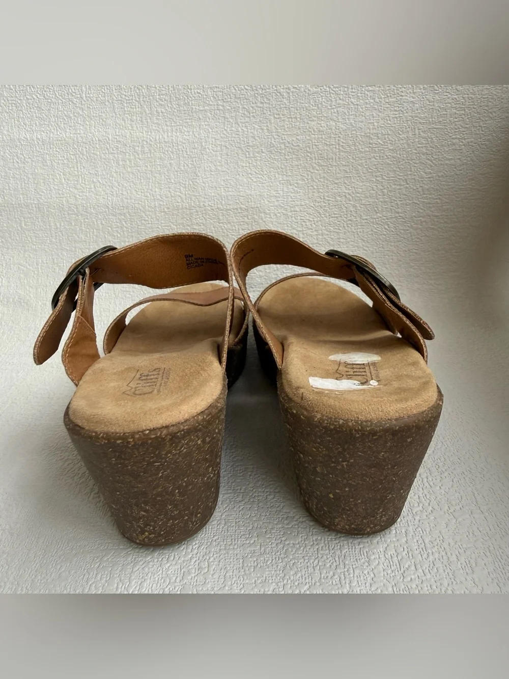 Cliffs by White Mountain Cicada Women’s 9 Brown Platform Wedge Sandals